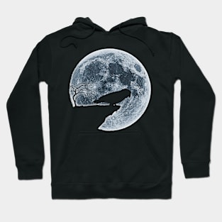 African Grey Halloween Costume Moon Silhouette Hoodie